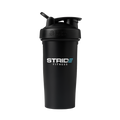 Black 20oz STRIDE Fitness shaker bottle designed for mixing protein shakes, hydration, and post workout recovery