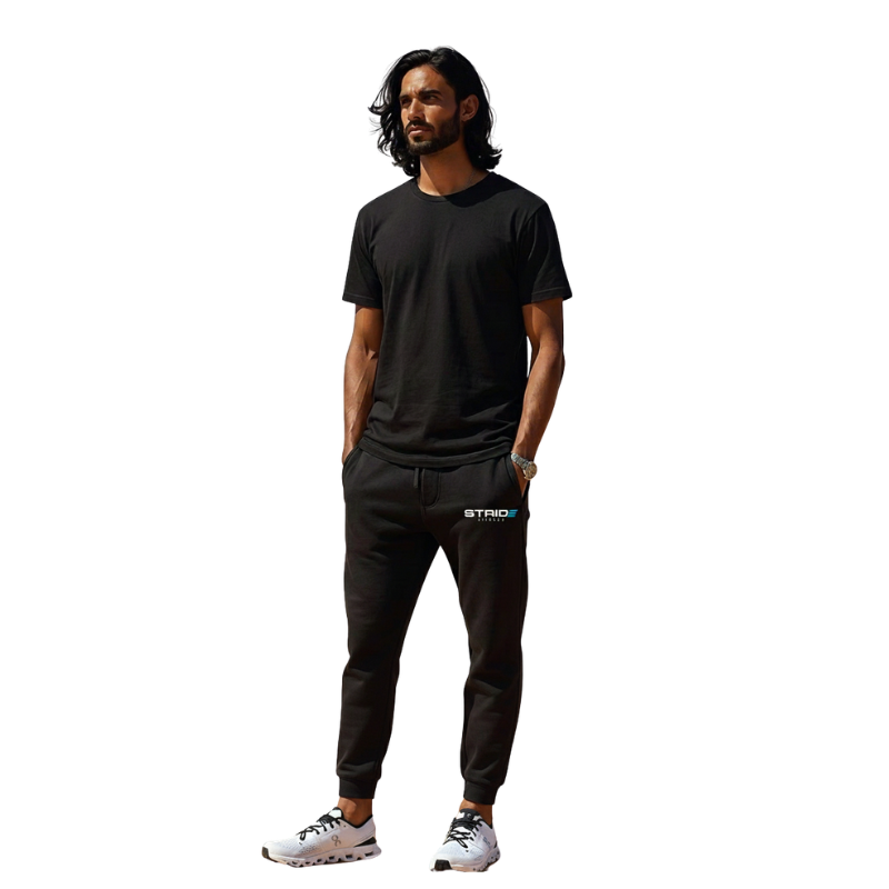 STRIDE Fitness performance joggers black unisex athletic fit
