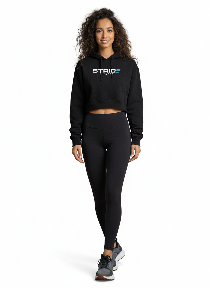 STRIDE Fitness women’s cropped sweatshirt black athletic fit