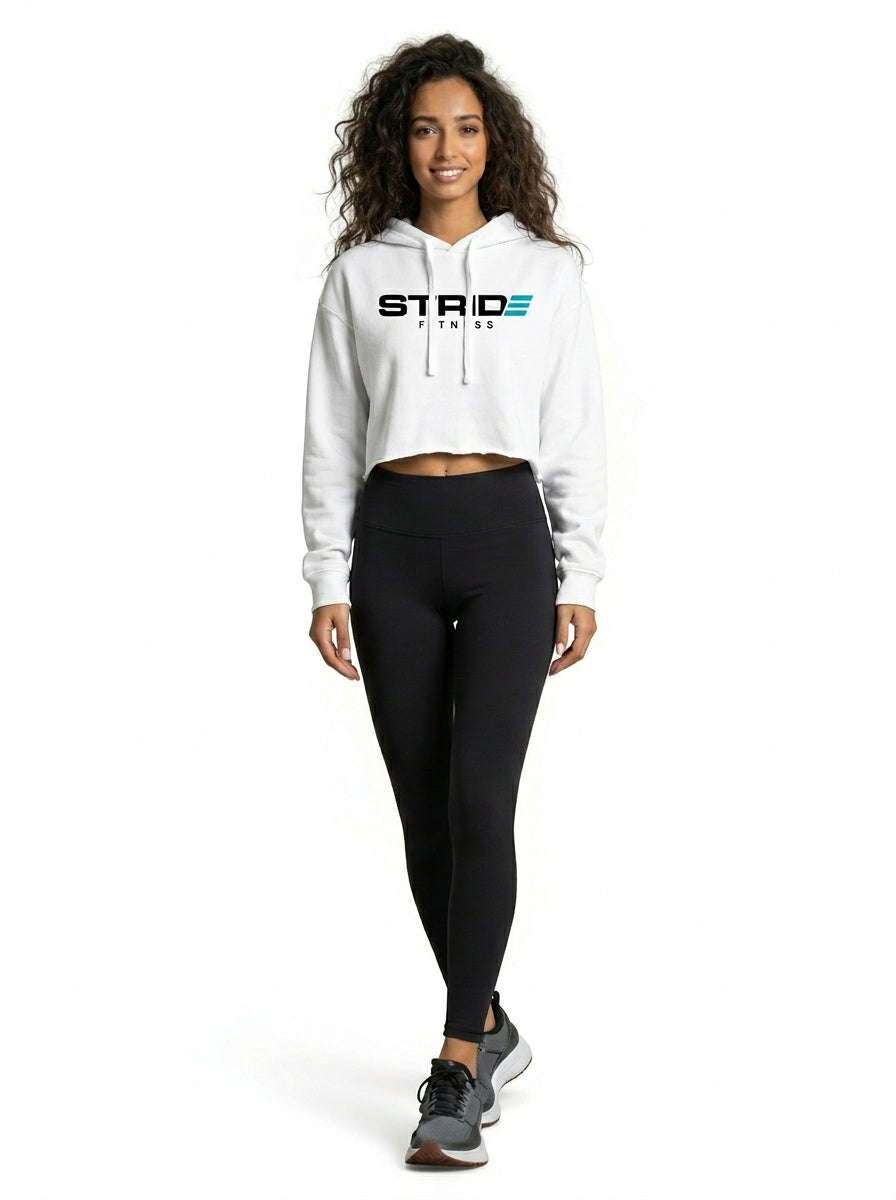 STRIDE Fitness women’s cropped sweatshirt white athletic fit
