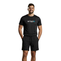 STRIDE Fitness men’s performance t-shirt black front view